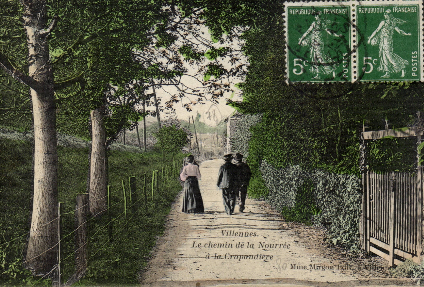 Villennes — Le chemin de la Nourrée à la Crapaudière — Mme Magon Edit. à Villennes