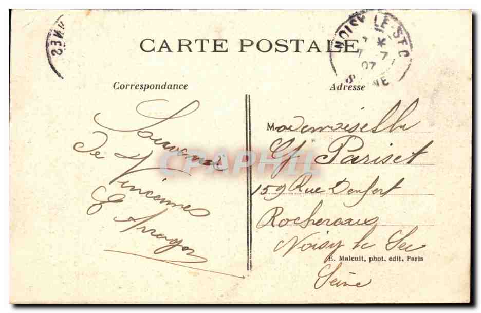 Vincennes — Concours musical du 16 Juin 1907 — La foule devant la Mairie — Reverso
