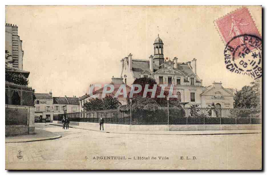 Argentueil CPA L'hotel de ville