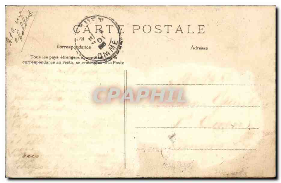 Argentueil CPA L'hotel de ville — Rückseite
