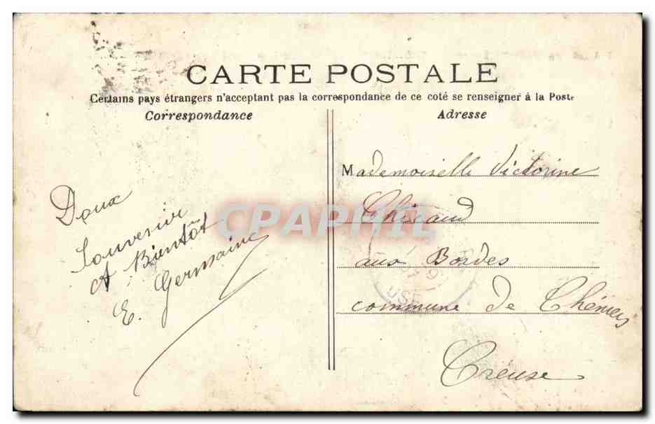 Boulogne sur SEine CPA La grande rue vue prise du rond point de la Reine — Rückseite