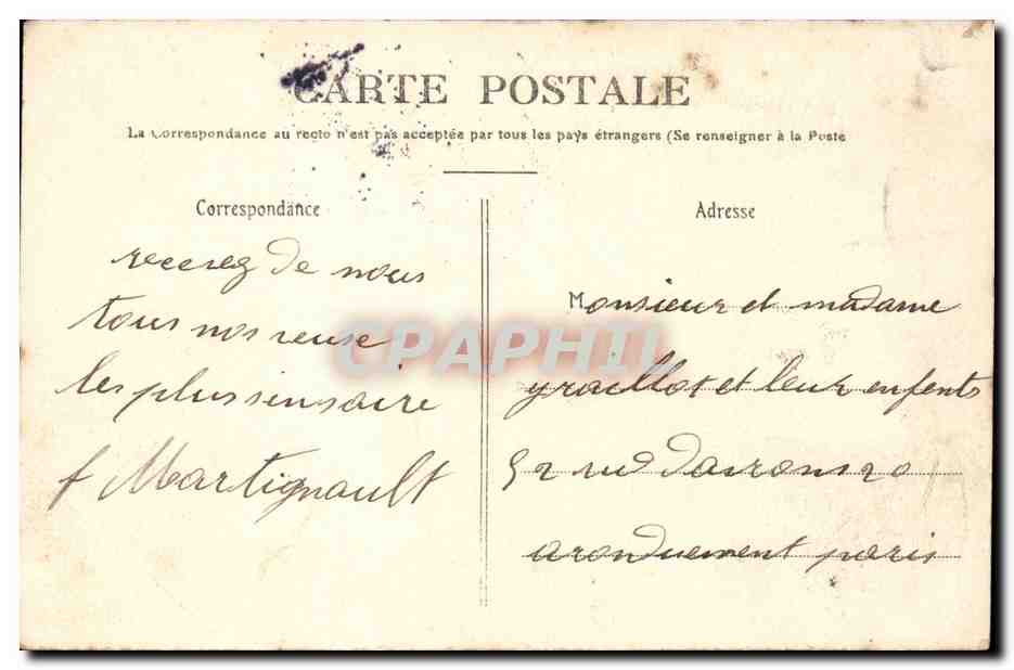 Boulogne sur Seine CPA Une bonne annee  — Rückseite
