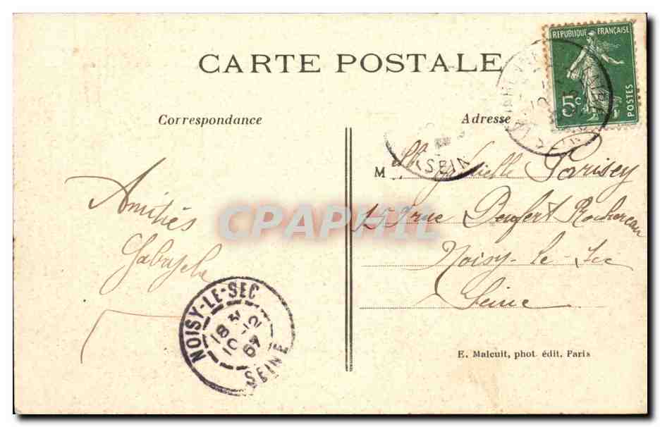 CPA Les bords de la Marne de Champigny a Lavarenne Les sept iles — Rückseite