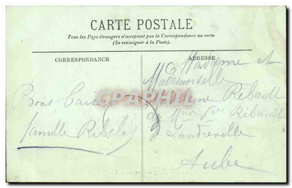 CPA Chateau de Chantilly Etang de Comelle (pecheurs) — Verso