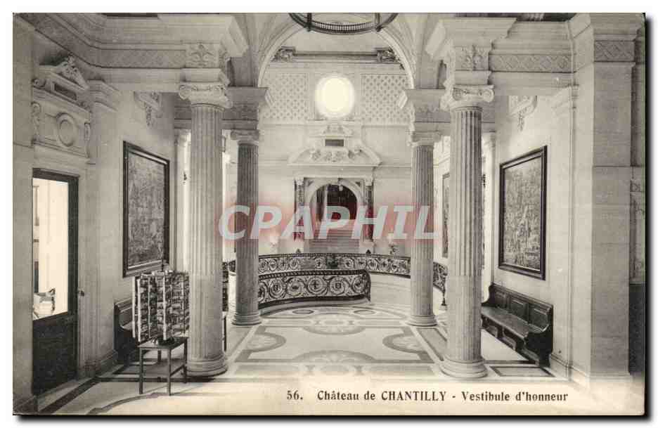 CPA Chateau de Chantilly Vestibule d'honneur
