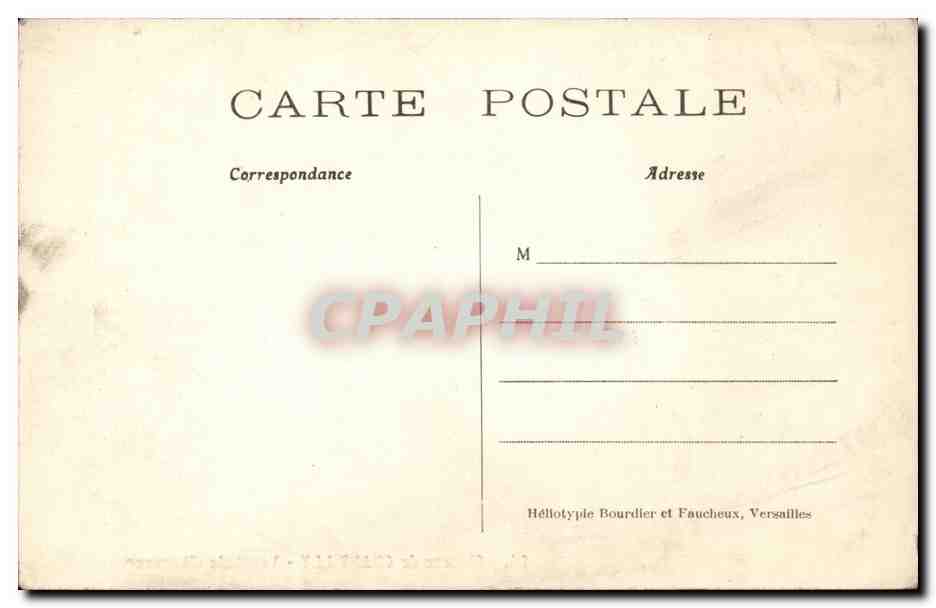 CPA Chateau de Chantilly Vestibule d'honneur — Verso
