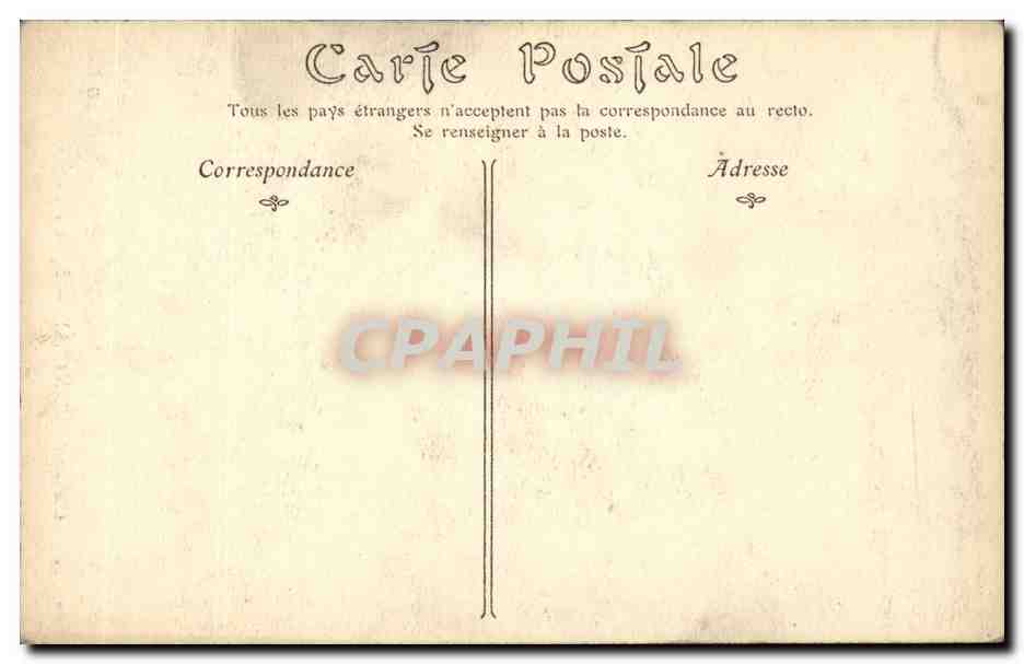 CPA Chateau de Chantilly Entree principale (lion) — Rückseite