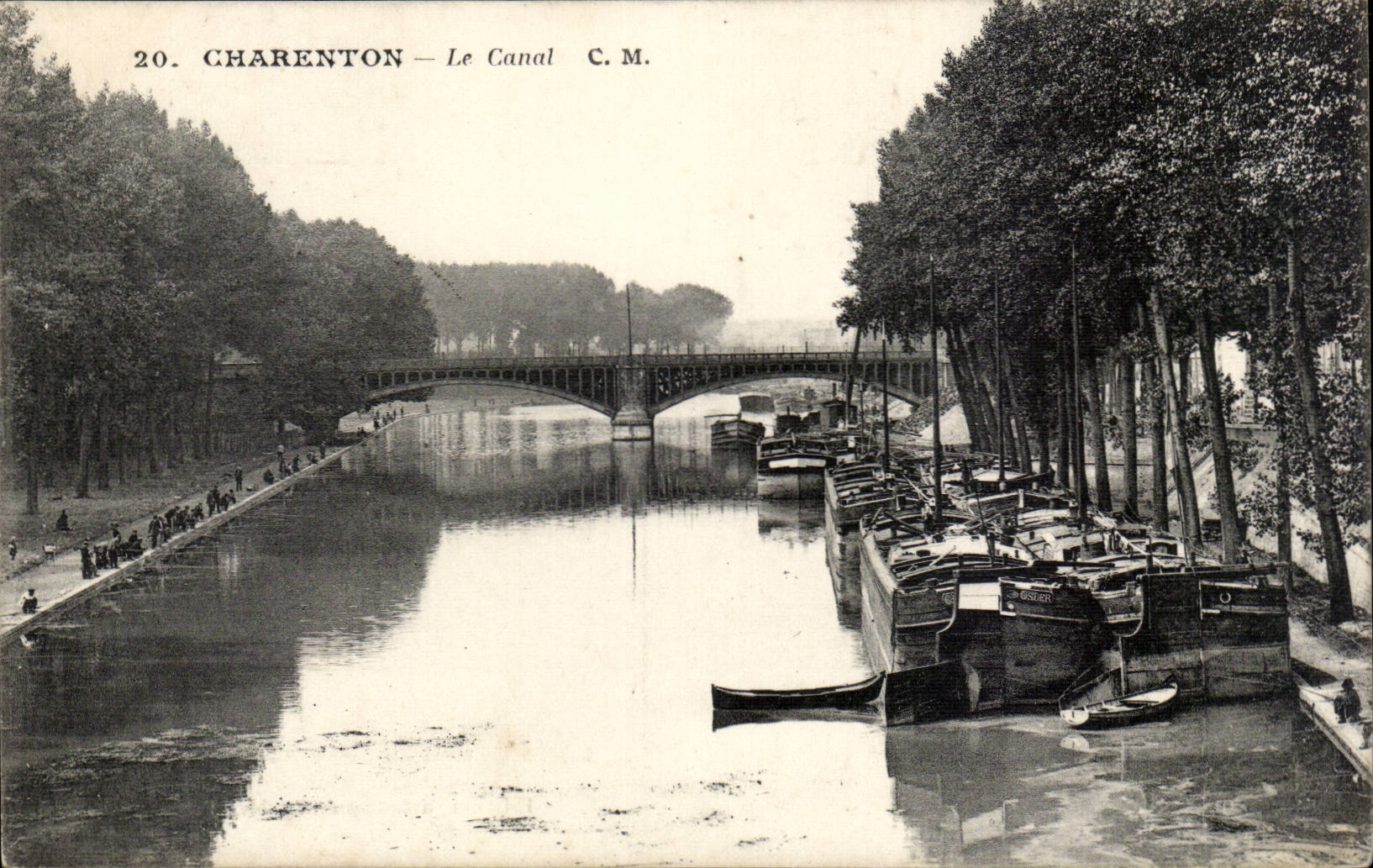 Charenton CPA Le canal (pecheurs peniches)