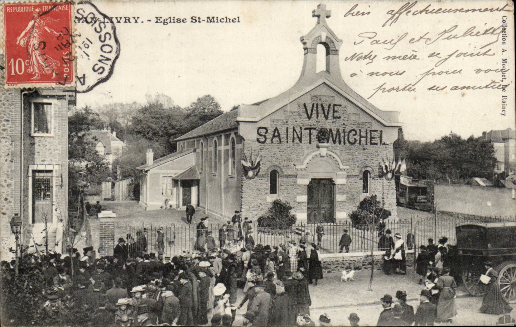 CPA Gargan Livry Eglise St Michel (Vive Saint Mcihel)