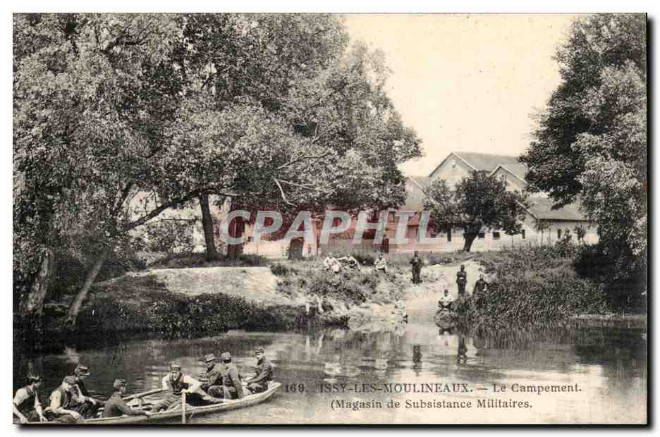Issy les Moulineaux CPA Le campement (magasin de substances militaires) (militaria)