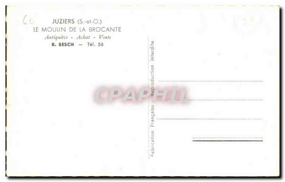 Le Moulin de la Brocante — Juziers — Éditeur R. Besch — Reverso