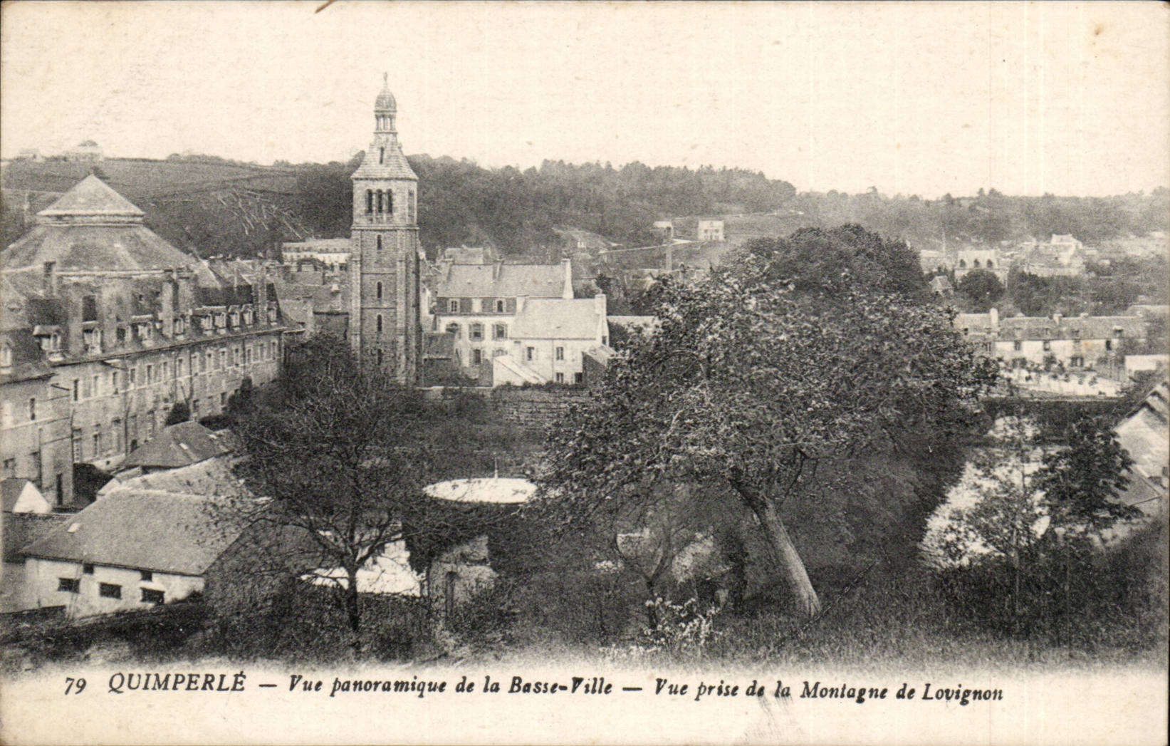 Quimperle CPA Avue panoramique de la basse ville Vue prise de la montagne Lovignon