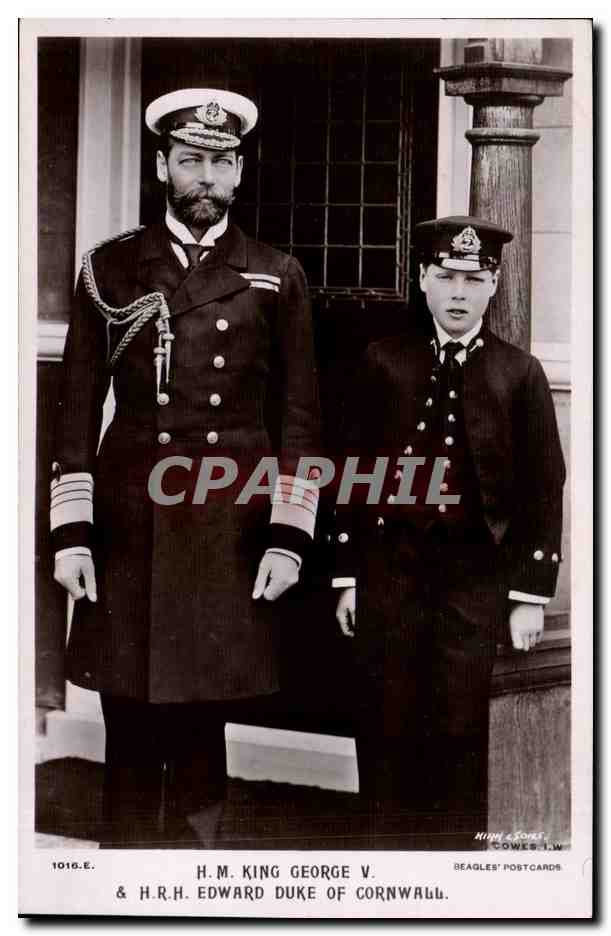 H.M. King George V & H.R.H. Duke of Cornwall — Beagles' Postcards n° 1016.E
