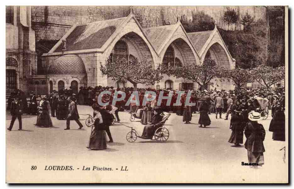 Lourdes - Les Piscines - velo - cyclisme - CPA 