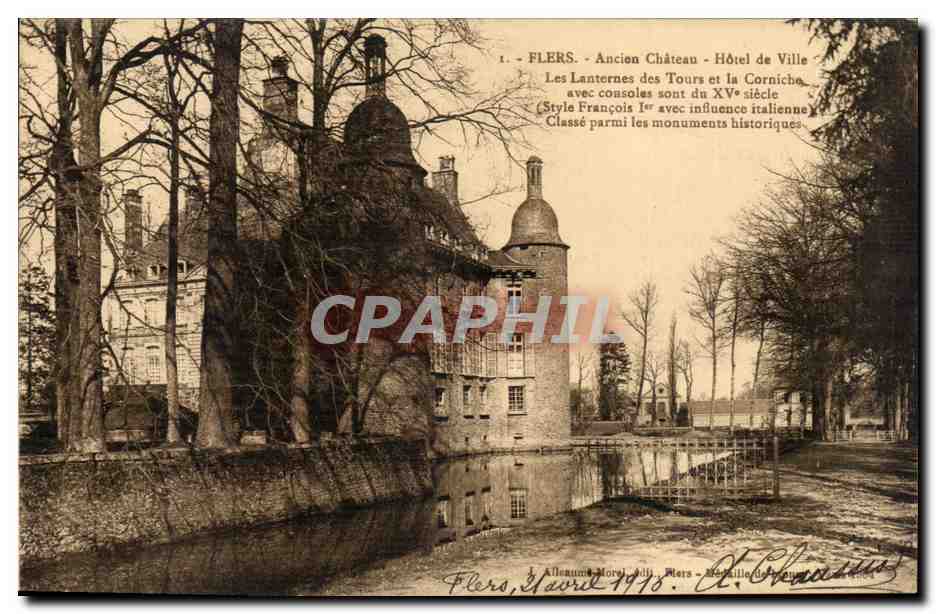 Flers - Ancien Chateau - Hotel de Ville - CPA 