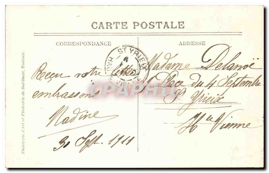 Toulouse - Square du Capitole - CPA  — Rückseite