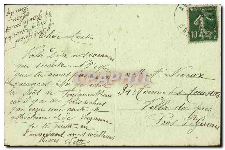 Wald von Fontainebleau — Das Elefant von Apremont — Verlag: Nr. 157 — Rückseite