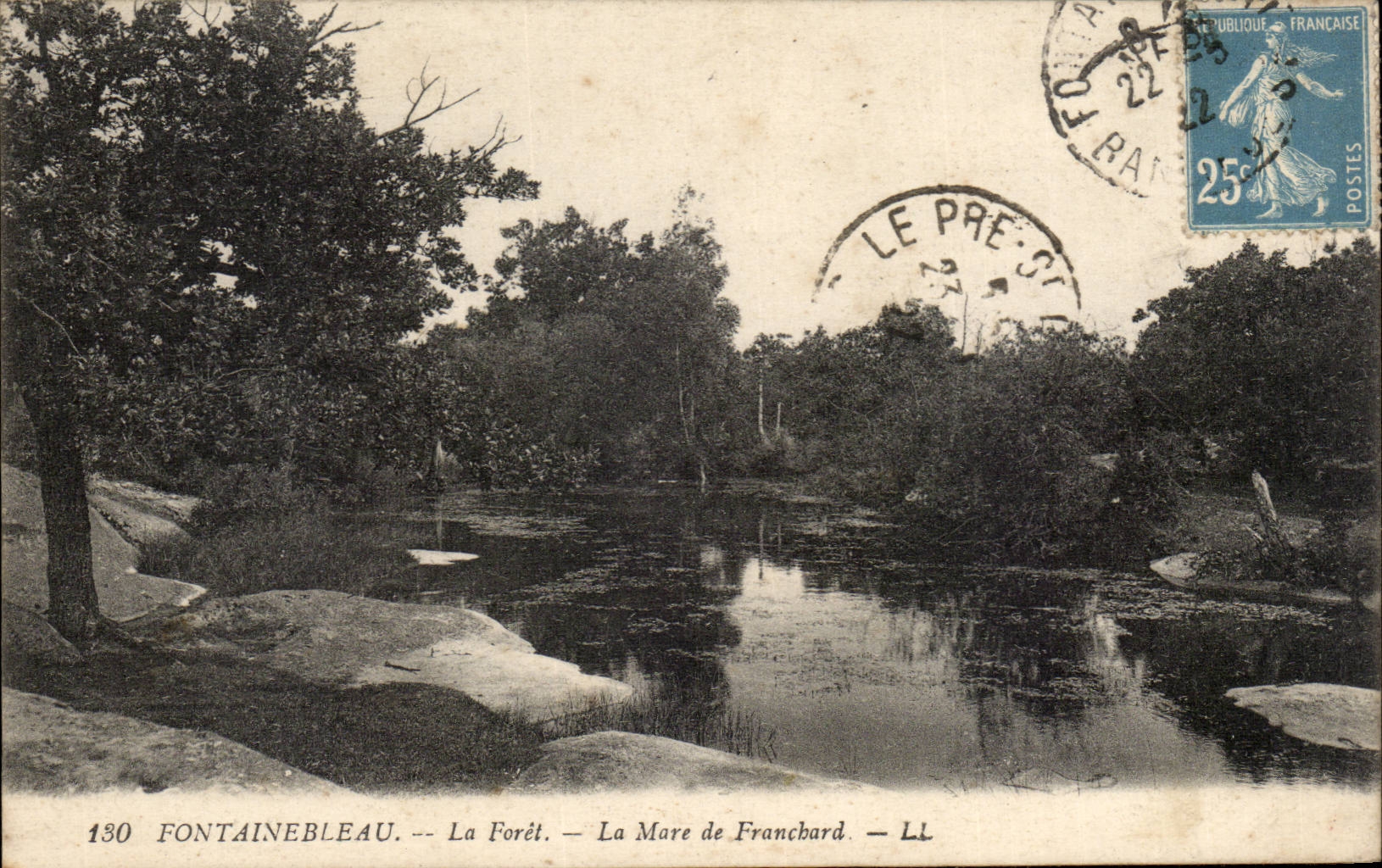 Fontainebleau — El Bosque — La Mare de Francbard — editor Lévy Fils & Cie, n°130