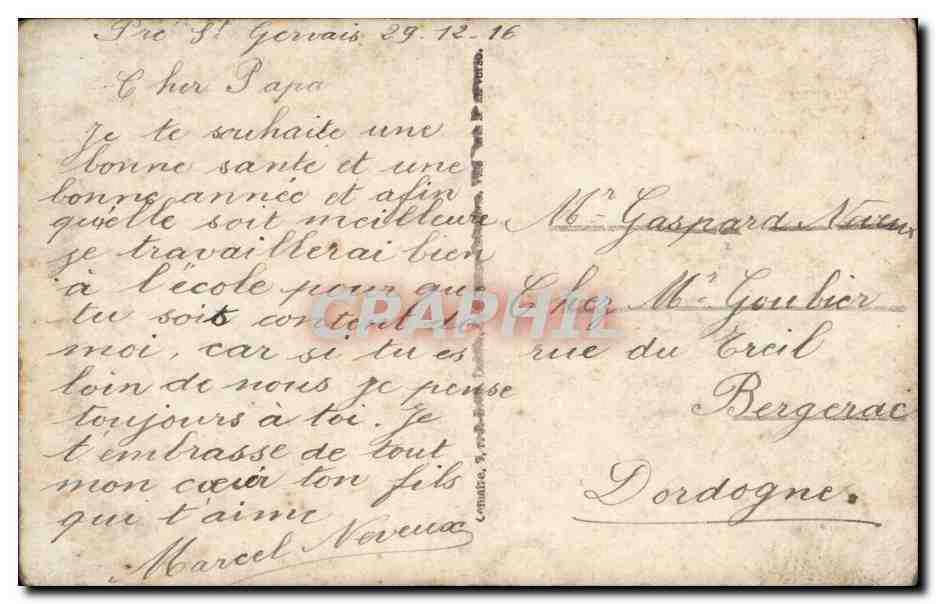 Fete - Bonne Annee - Jolie Maison - CPA  — Verso