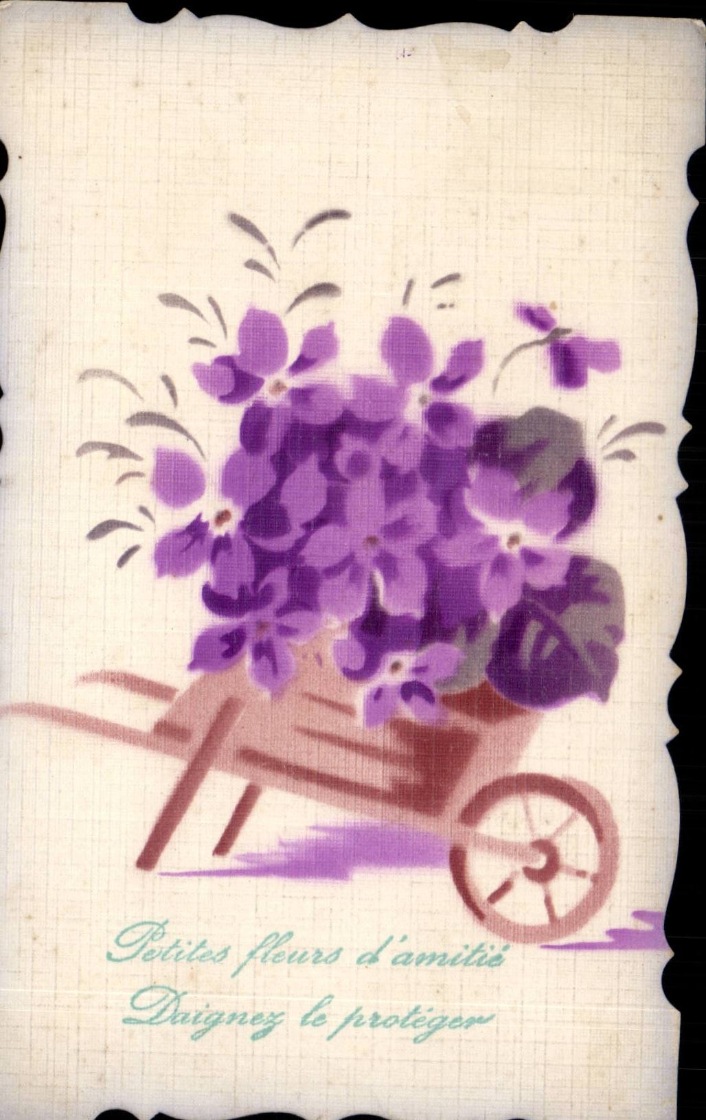 Fleurs - Petites fleur d'amities - CPA 
