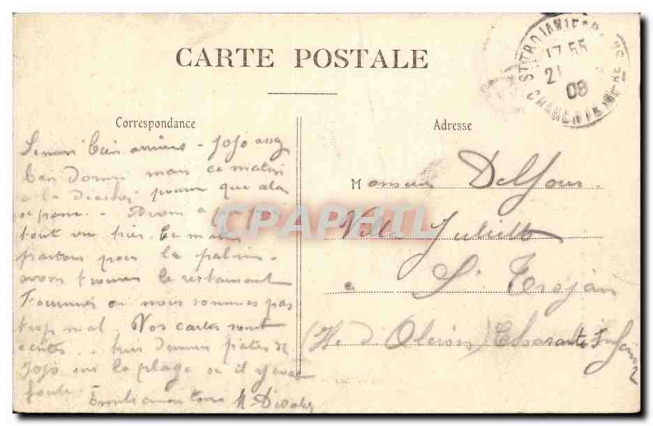 La Rochelle — La Tour des 4 Sergents nouvellement restaurée — Archimbaud, édit., La Rochelle — Verso