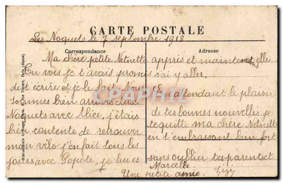 Seraincourt - Rue Normandie - CPA  — Rückseite