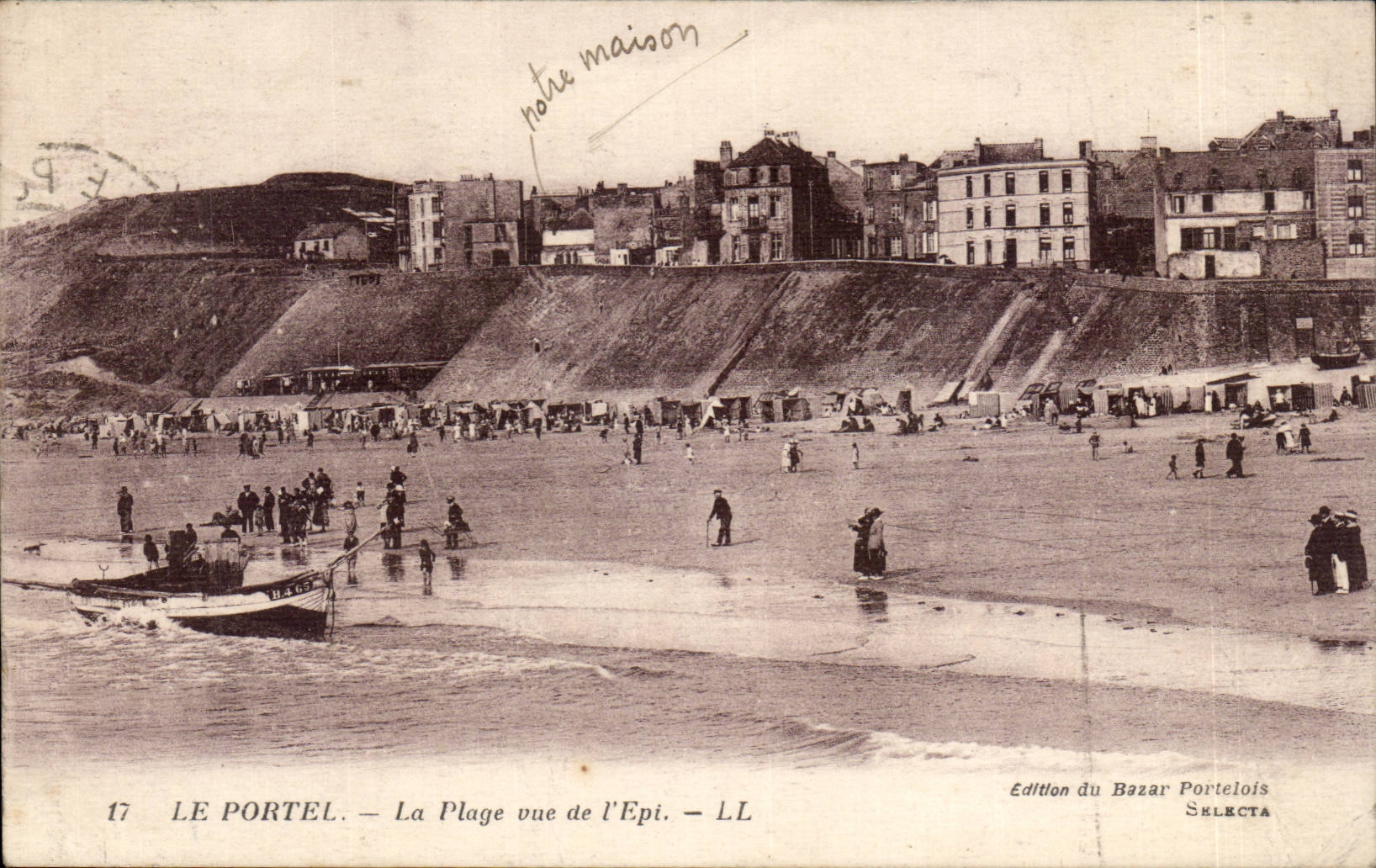Le Portel - la Plage vue de l'Epi - CPA 