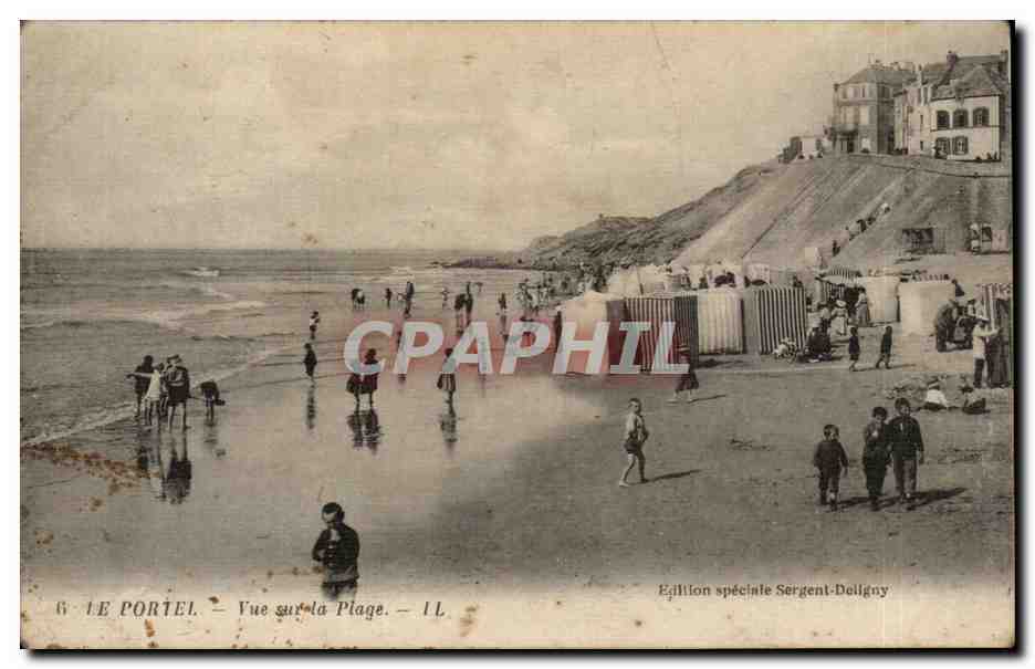 Le Portel - Vue sur la Plage - CPA 