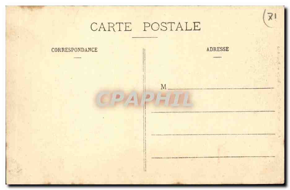 LE CREUSOT — Usines Schneider — Coulée d'une Pièce — Imprimeur-éditeur A. Dervt — Verso