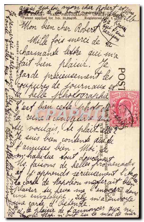 H.M. Queen Alexandra — portrait — L. H. & Co. (n° 3004) — Verso
