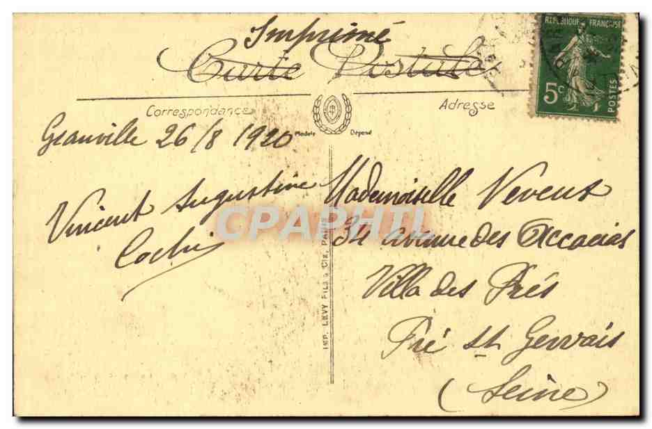 Granville — Le Plat Gousset et la Plage vus du Moulin à Vent — Édition Spéciale L. L. Loiraque, Libraire — Reverso