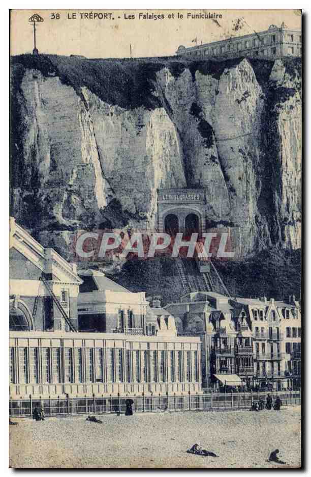 Le Treport - Les Falaises et le Funiculaire - CPA 