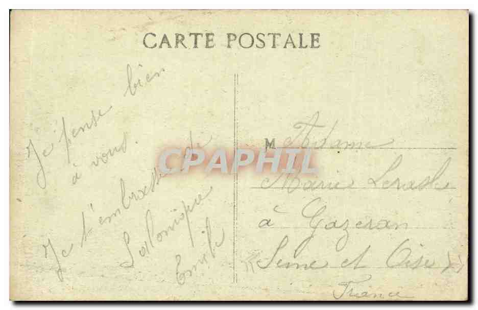 Village Serbe sur les bords du Vardar — Campagne d'Orient 1914-1916 — H. Grimaud, rue Mazenod, Marseille — Verso