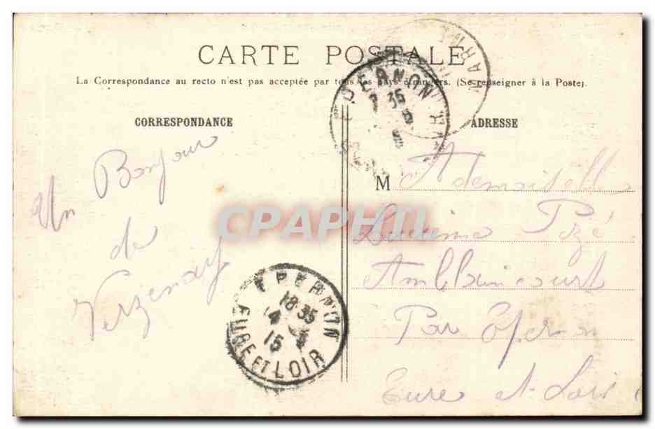 Chasseurs d'Afrique, turcos, soldats anglais fraternelisant — La Guerre 1914-1915 — 144 R.P. Paris — Verso