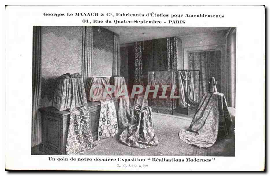 Paris 2 - 31 Rue du Quatre Septembre - Georges Le Manach - Fabricants d'Etoiles poir Ameublements - CPA 