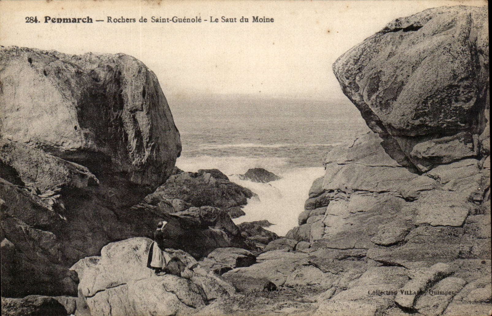 Penmarch - Rochers de saint Guenole - Le Saut du Moine - CPA 