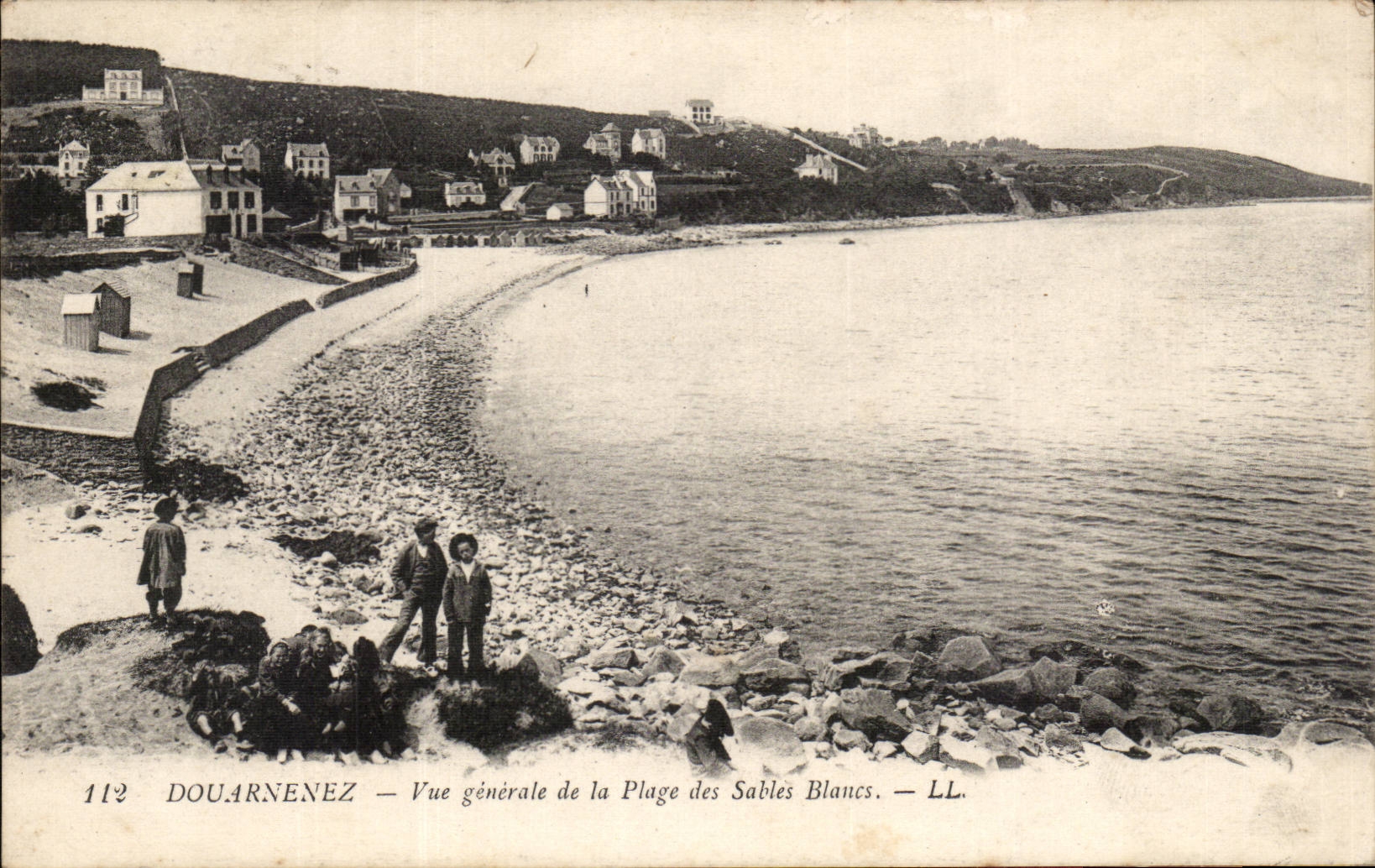 Douarnenez CPA Vue generale de la plage des sables blancs