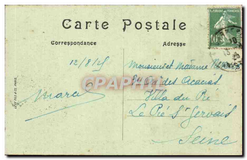 Douarnenez CPA Vue generale de la plage des sables blancs — Rückseite