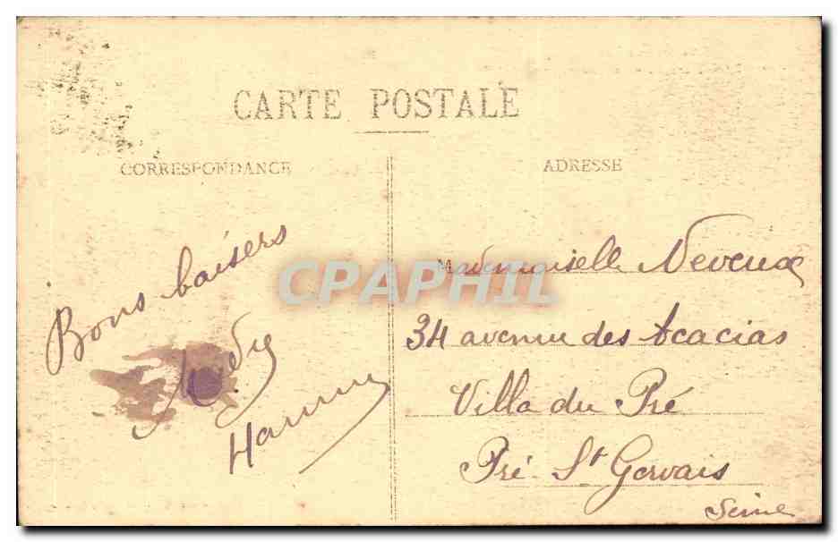 Lourdes CPA Le chateau fort — Verso