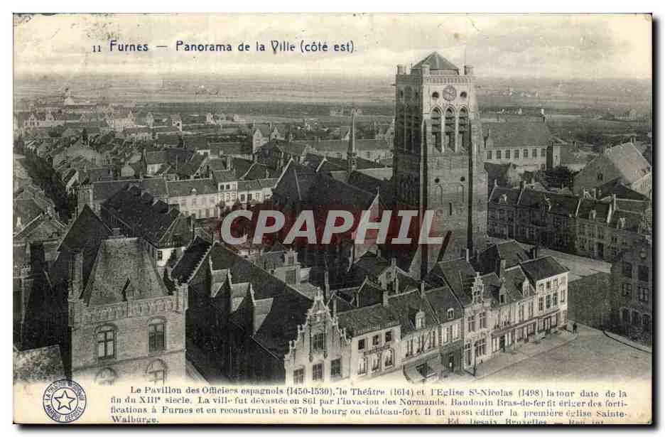 CPA Furnes Panorama de la ville