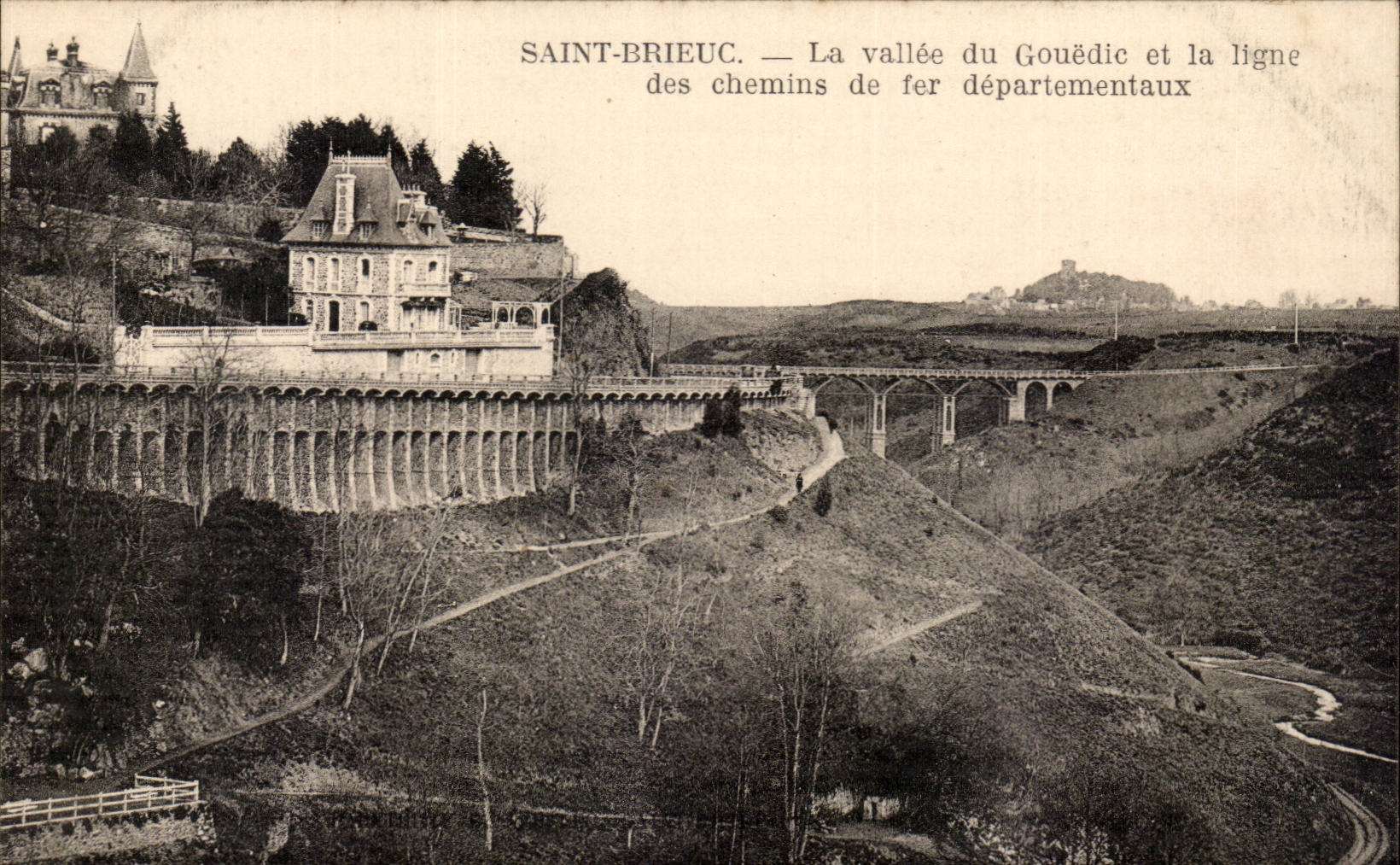 Saint-Brieuc — La vallée du Gouëdic et la ligne des chemins de fer départementaux