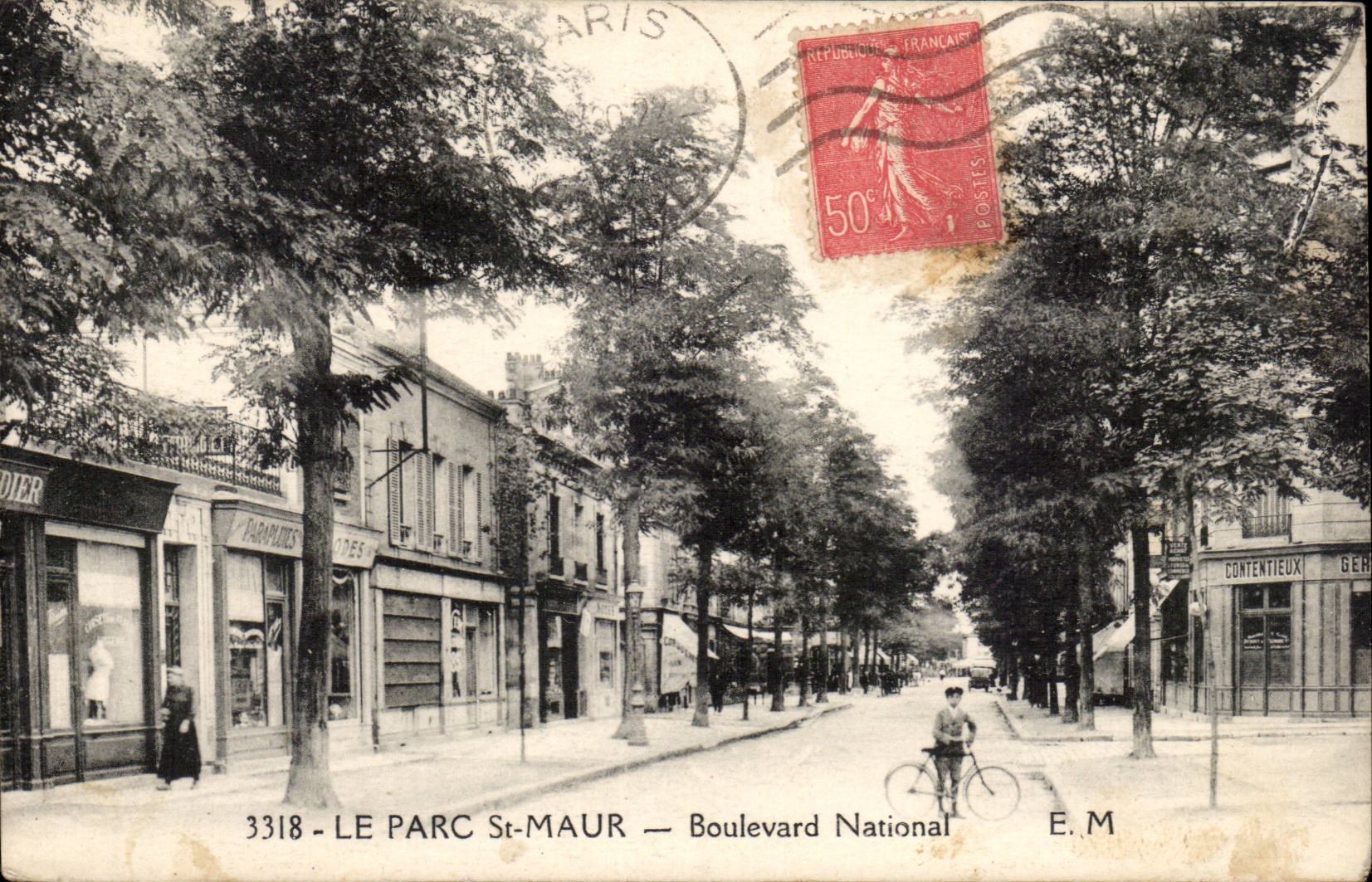 PArc de St Maur CPA Boulevard National