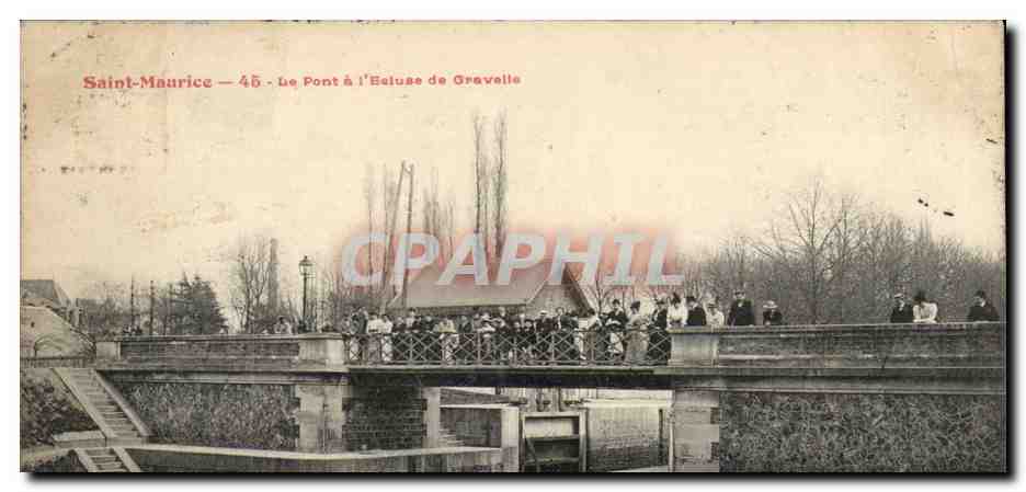 Saint Maurice CPA Le pont a l'ecluse de Gravelle