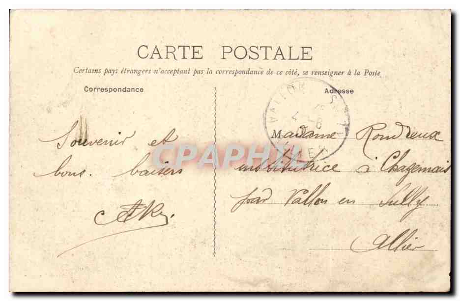 Stains CPA Le globe Route de Gonesse (caleche) — Rückseite