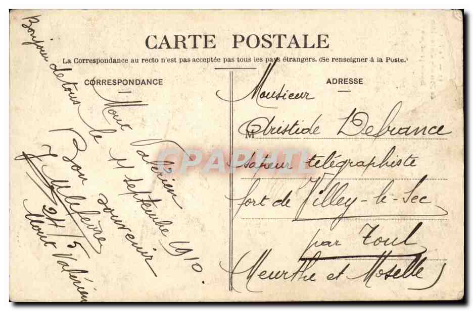 Suresnes CPA Fort du Mont Valerien Entree principale — Rückseite