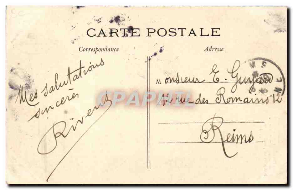 Vincennes — Le Donjon — Ancienne résidence des Rois de France — J.H. — n° 254 — Verso