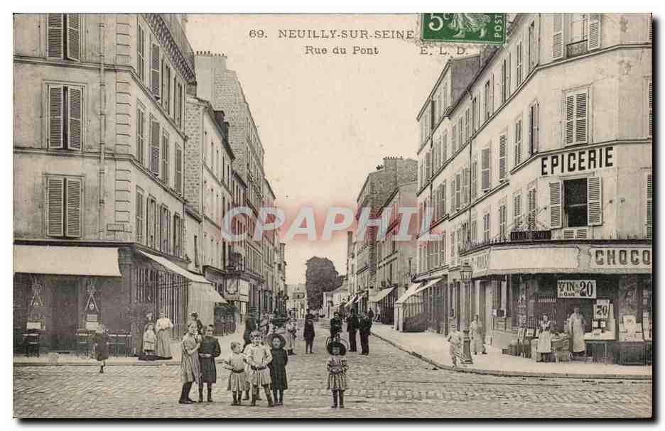 Neuilly sur Seine CPA Rue du pont