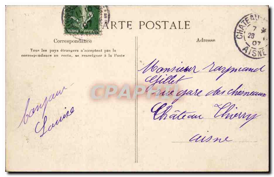 Neuilly sur Seine CPA Rue du pont — Rückseite