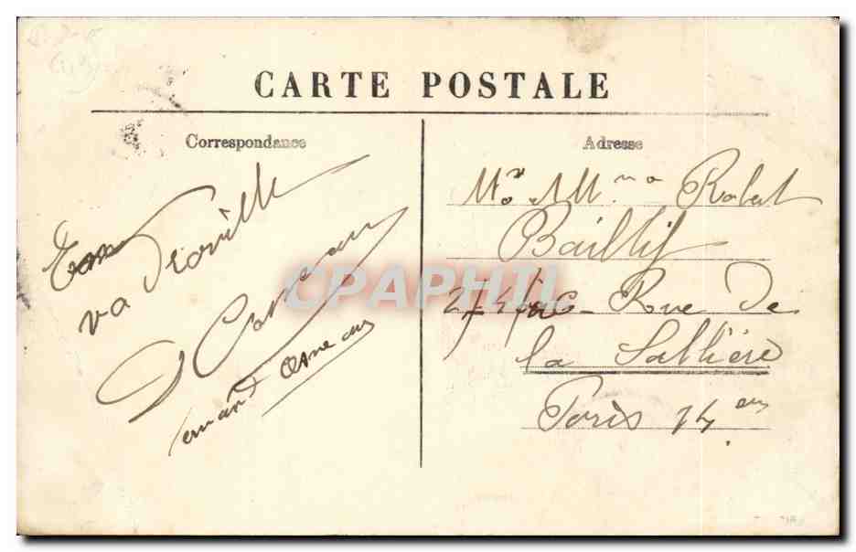 Plessis Piquet CPA Ecole horticole bords de l'etang Parc de l'ancien Chateau Colbert Paysage artistique — Rückseite