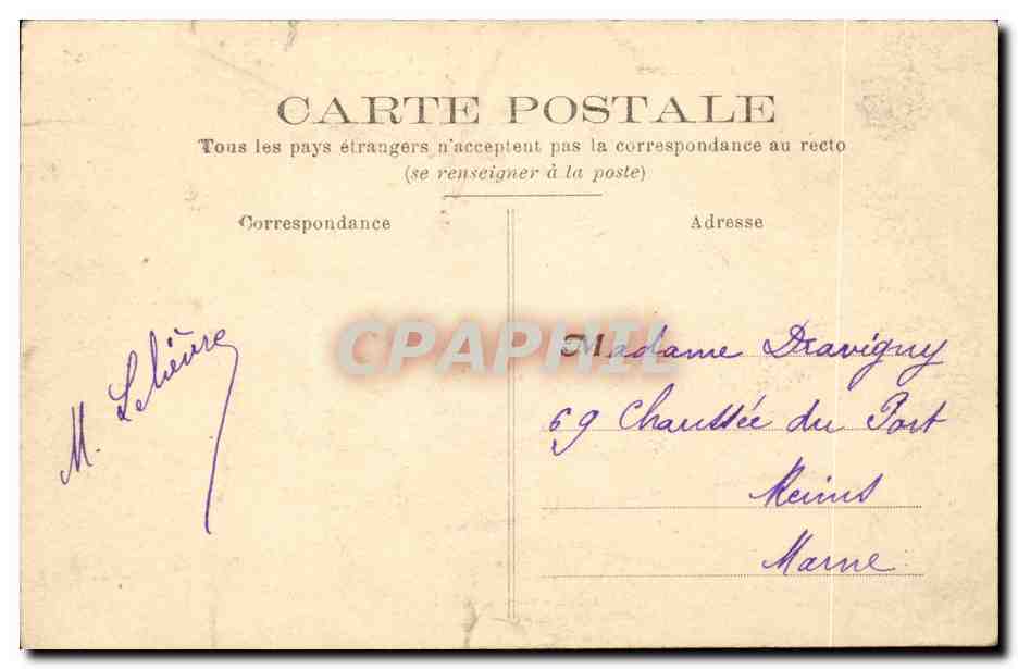 Puteaux CPA L'ile d'amour et ile Rotchilds Le barrage — Rückseite